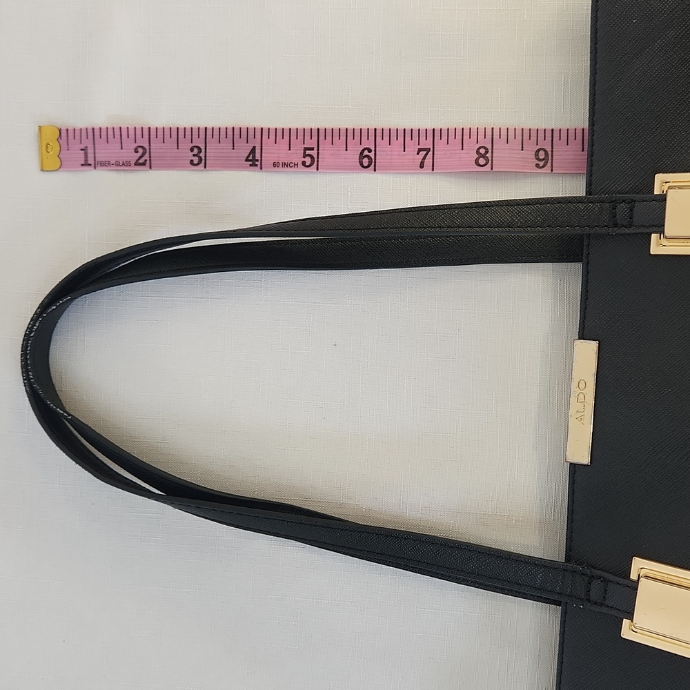 Aldo black vegan shoulder bag. Size 9x11" - Picture 12 of 12